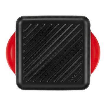 LE CREUSET 雙耳正方鐵烤盤 櫻桃紅 24cm  1個