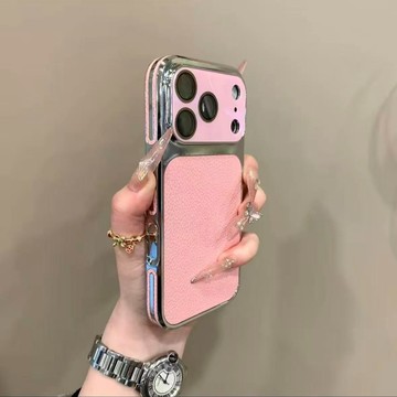 【秒變17Pro】電鍍皮紋 CD紋鏡頭框 防摔殼 用於iPhone17 i16 手機殼 i15 i14 i13 耐摔防震