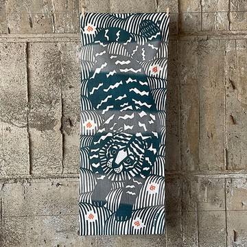 Katakata｜注染手拭巾 草原中的老虎