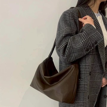 韓國製 Bucks & Leather 多揹法調節 磁扣包 羊皮 大 (三色） - 咖