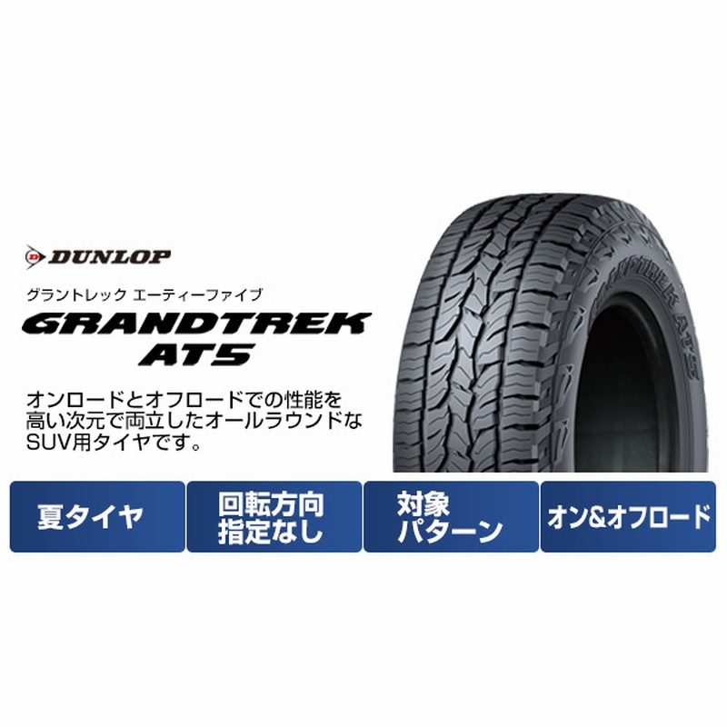 新品】ジムニーシエラ 夏タイヤ ホイール4本セット 215/70R16 ダンロップ グラントレック AT5 ヨコハマ アドバンレーシング RJ-D2  for JIMNY 16インチ | LINEショッピング