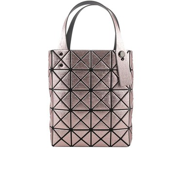 ISSEY MIYAKE BAO BAO 5X4 立體金屬色迷你方盒手提包(玫瑰粉)