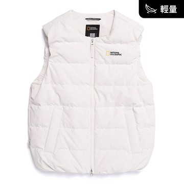 【鵝絨】男女同款 HERON 輕量 羽絨背心 - 淺米色