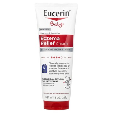 Eucerin, 嬰兒，濕疹緩解膏，無香，8 盎司（226 克）