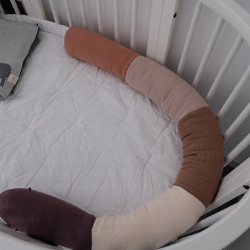 全棉針織床圍 防撞頭長條抱枕 陪睡玩偶