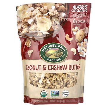 Nature's Path, 香脆格蘭諾拉麥片，椰子和腰果油，11 盎司（312 克）