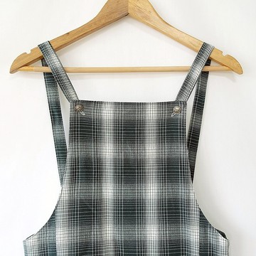 │Slowly│ 清新格紋-古著洋裝│vintage.復古.文藝.