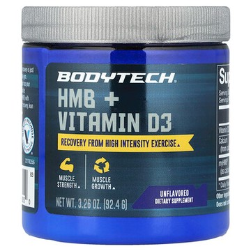 BodyTech, HMB + 維生素 D3，原味，3.26 盎司（92.4 克）