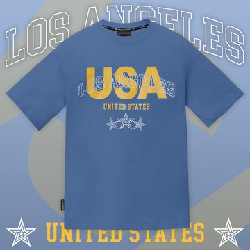 USA美式刺繡短TEE