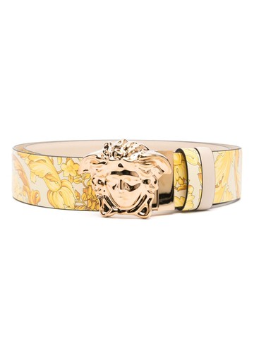 Versace - Barocco reversible leather belt - men - Calf Leather - 110 - Neutrals