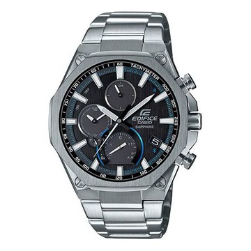 CASIO EDIFICE Solar Powered Mens SilverBlack Analog