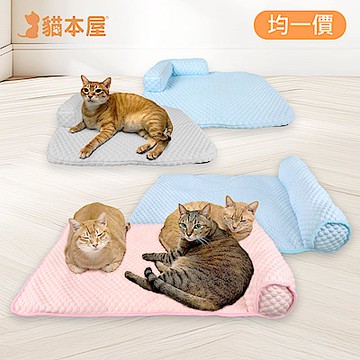 貓本屋 冰豆豆 超涼感 降溫靠枕涼墊均一價