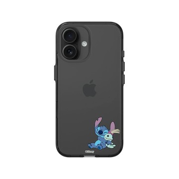 iPhone 16 Clear (相機按鈕) 酷墨灰 - 迪士尼-史迪奇 Disney Stitch - 史迪奇 - 迷你史迪奇與Scrump