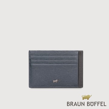 【BRAUN BUFFEL】瓦拉頓-TW 6卡卡夾-深藍色(德國小金牛台灣總代理)/BF537-151-MAR