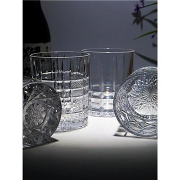 日式威士忌杯水晶玻璃杯洋酒杯手工雕刻家用裝飾多款酒杯款式多