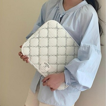 筆記本電腦包ins繡花線蝴蝶結防水防震內包適用10/11 13/14 15/15.6英寸