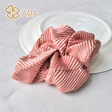 ADA簡約皺褶大圈束-粉1入
