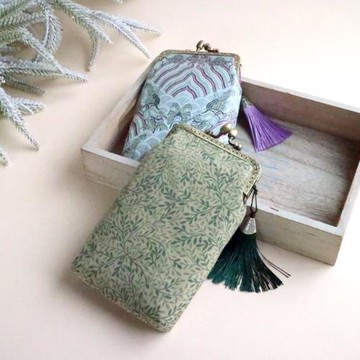 非成品 10cm花苞頭手機包口金材料包手工布藝DIY女包送鏈條斜背包