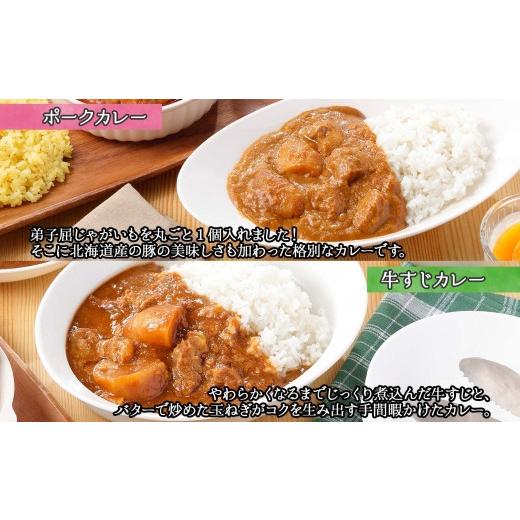 ふるさと納税 北海道 弟子屈町 780.カレー 4種 食べ比べ 計4個 中辛 スープカレー ビーフカレー ポークカレー 牛すじカレー じゃがいも 牛 牛肉 豚肉 肉 鳥 鶏…