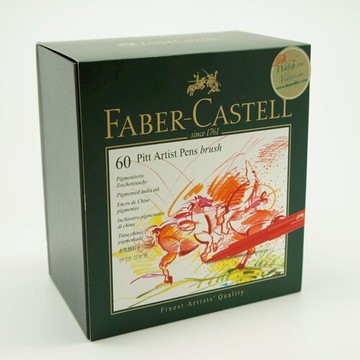 纏繞繪圖輝柏 Faber-Castell 藝術家級 PITT 60色 彩繪毛刷筆藝術筆