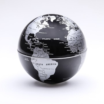 自轉地球儀 - 銀黑