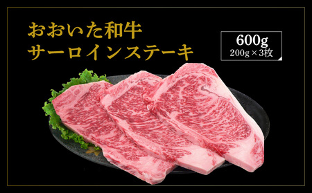 A01130　厳選A4～A5等級 おおいた和牛 サーロインステーキ 3枚 600g