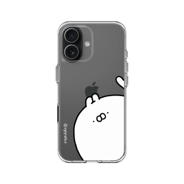iPhone 17 Clear Case（相機按鈕） 透明 - Ugly Rabbit 醜白兔 - 大臉經典款
