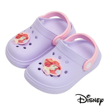 【迪士尼童鞋】防水兒童洞洞鞋-紫(小美人魚)
