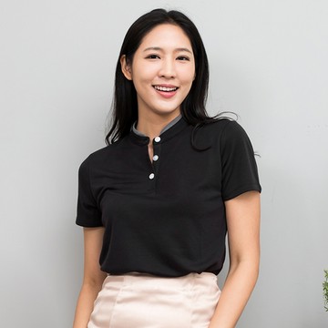 O5 PRO｜奇異POLO－女版/立領 (黑)