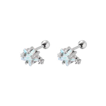 [純銀] 幻彩星光耳環 / Iridescent Starlight Earring