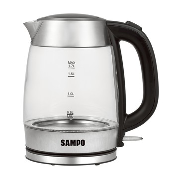 SAMPO 聲寶 玻璃快煮壺1.3kg 1.7L  KP-CB17G