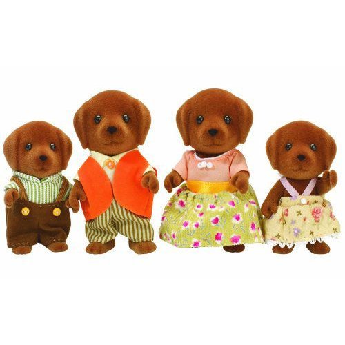 Sylvanian Families Chocolate Labrador Family 人形 ドール