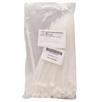 POLYWELL 可鬆式束線帶 PW15-T65-0091 8 x 200 1組  白色  100條