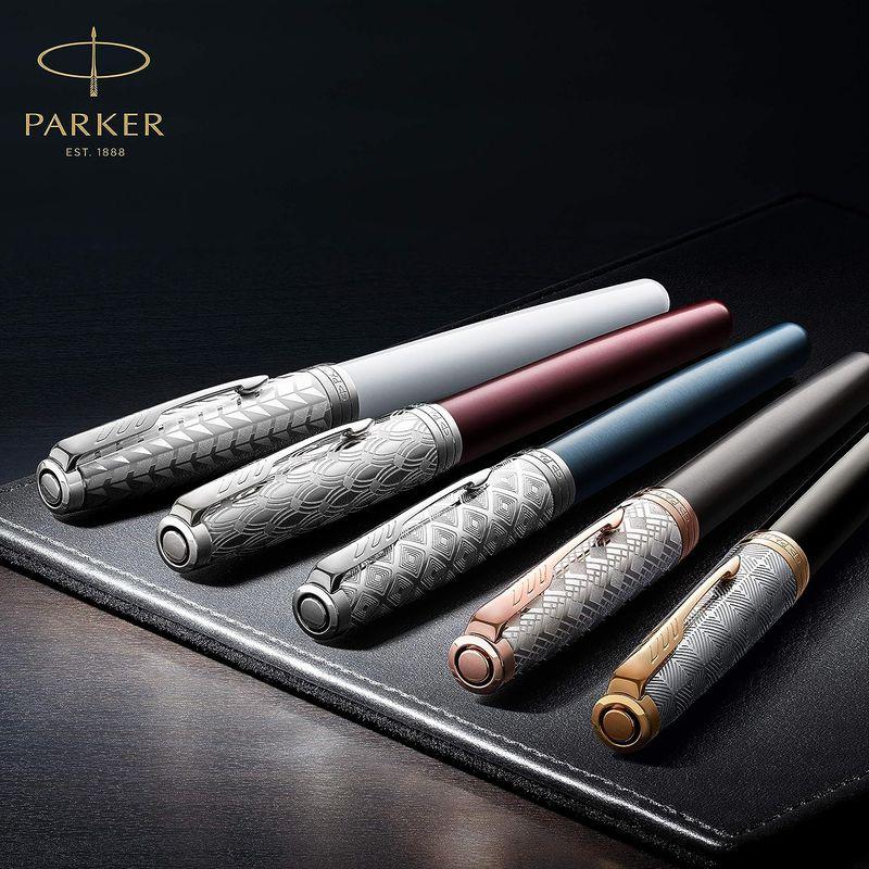 PARKER パーカー公式 ソネット プレミアム 万年筆 M 中字 高級 ブランド ギフト ペン先 18金 メタルブラックGT 21197