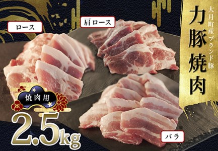 力豚焼き肉2.5kgセット