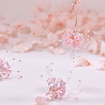 夢幻彼岸花 耳骨夾 垂鏈耳骨夾 耳環 耳夾 耳針 三件組