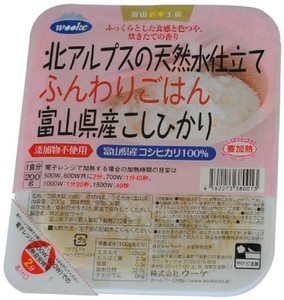 ウーケ ふんわりごはん 富山県産コシヒカリ (200G×3P)×8個