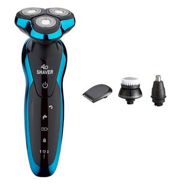 電動刮鬍刀 三刀頭 四合一 4D浮動 電鬍刀  USB充電 剃鬍刀 剃鬚刀 鬢角刀 鼻毛器 潔面刷