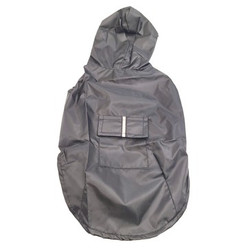 狗狗連帽雨衣 L 聚酯纖維 擋雨、防水  黑色  1件