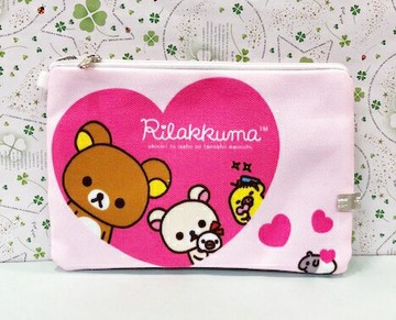 【震撼精品百貨】Rilakkuma San-X 拉拉熊懶懶熊 拉拉熊雙層收納包-粉#21418 震撼日式精品百貨