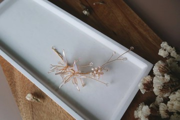 俏皮精靈-手工水晶花樹脂飾品 新娘頭飾/伴娘配飾