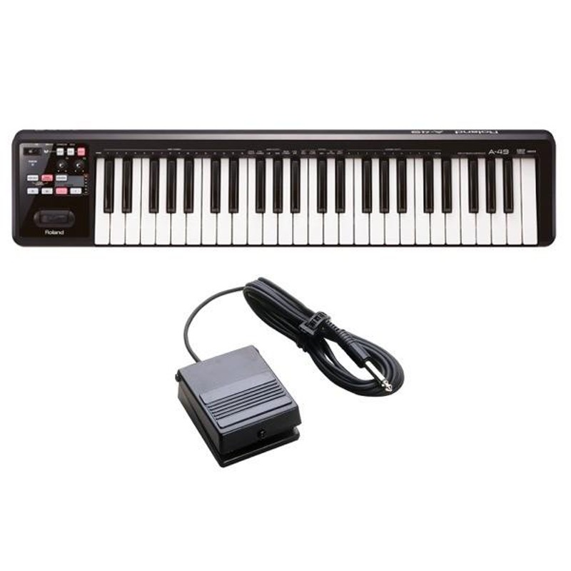 Roland A-49 MIDIキーボード Roland A-49-BK(ペダルスイッチ/DP-2付