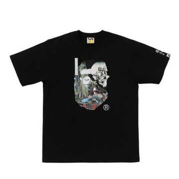 UKIYO-E X A BATHING APE 歌川國芳 骷顱頭 黑色 短袖 1L73110918-BK