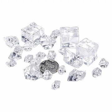 仿真透明塑膠冰塊／拍攝道具(混裝24入)【小三美日】 DS015655
