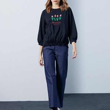 JIN HWA 今譁 詹譁霓 植物印花t-shirt  N6163