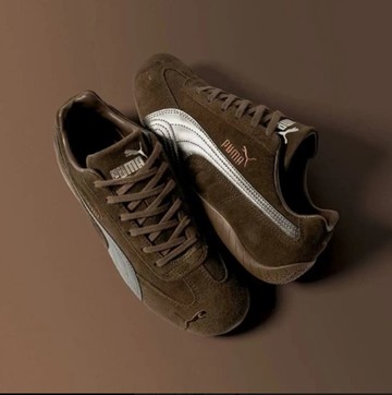 PUMA 休閒鞋 SPEEDCAT LUX 深棕銀 麂皮 賽車鞋 女 40819801