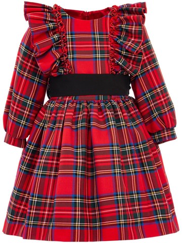 Tulleen - Pepperlane plaid dress - kids - Cotton/Polyester - 6 yrs - Red