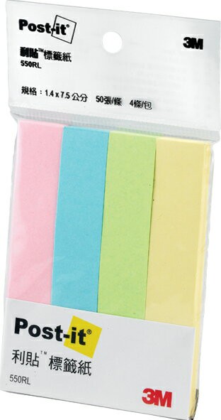 【3M】550RL 利貼 可再貼標籤紙系列【APP滿額下單4%點數(單一帳號最高1500點)】5/31止