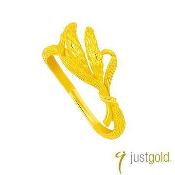 【Just Gold 鎮金店】希望 黃金戒指(輕巧版)