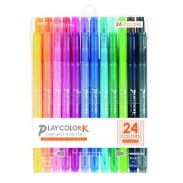 TOMBOW 蜻蜓 GCF-011/012/013 PLAY COLOR K 雙頭彩色筆 12色 / 24色 / 36色【APP滿額下單10%點數(單一帳號最高5000點)】1/31止